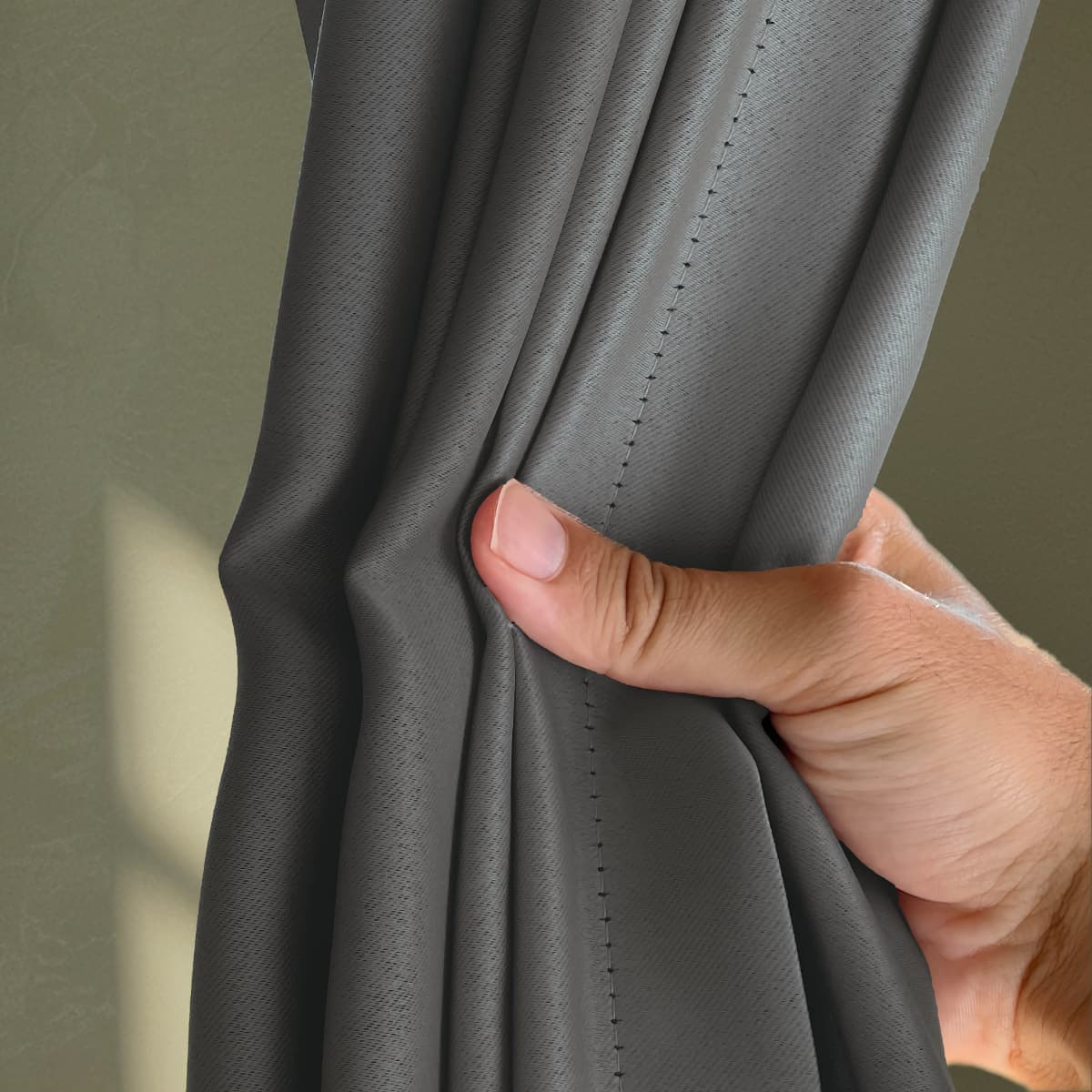 Nachtvorhang hellgrau Bild 2