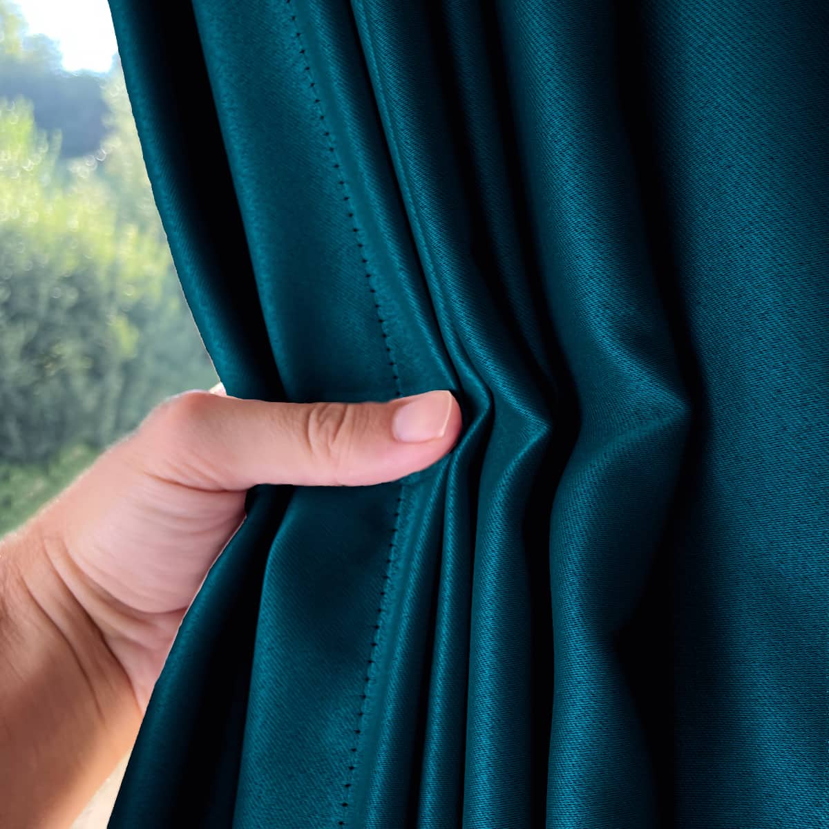 Nachtvorhang petrolblau Bild 3